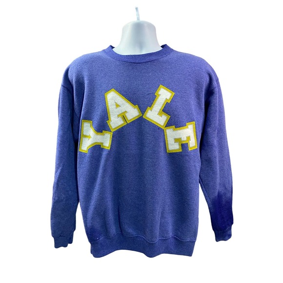 American Eagle YALE University Sweatshirt Large VTG 90s Sun Faded Crewneck - Picture 1 of 12